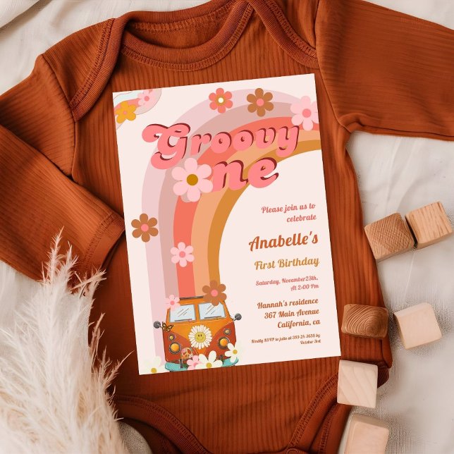 Convite Festa de aniversário da Flor de Margarida Uma na G (Criador carregado)