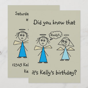 Convite Festa de aniversário da garota com ângulo de inc