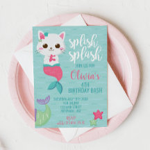 Festa de Aniversário da Gatinha Sereia Purrmaid Pi
