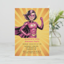 Festa de Aniversário da Menina Super-Herói Rosa