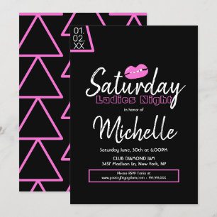 Convite Festa de Aniversário da Noite das Senhoras Lábios 