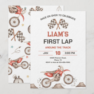 Convite Festa de Aniversário da Primeira Volta de Moto em 