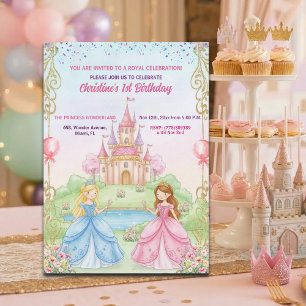 Convite Festa de Aniversário da Princesa Castelo Real 1 an