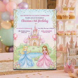 Convite Festa de Aniversário da Princesa Castelo Real 3º A