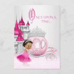 Convite Festa de Aniversário da Princesa Cinderela Étnica