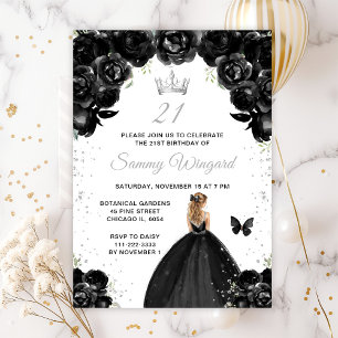 Convite Festa de Aniversário da Princesa de Cabelo Loiro P