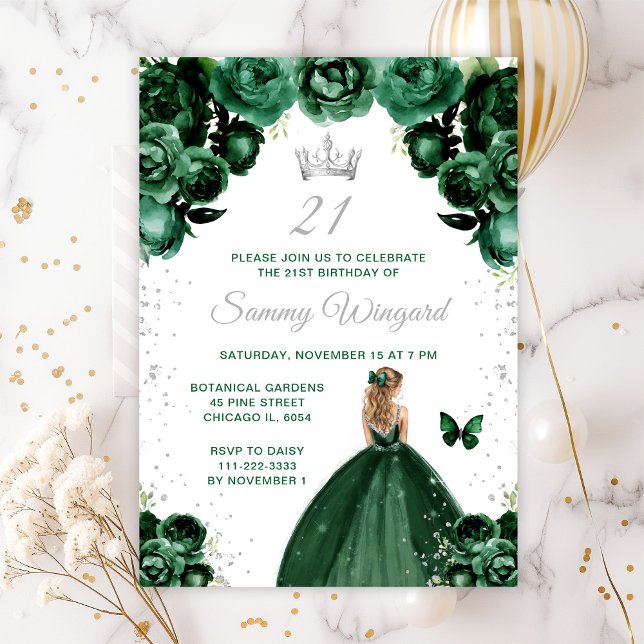 Convite Festa de Aniversário da Princesa de Cabelo Loiro V (Criador carregado)