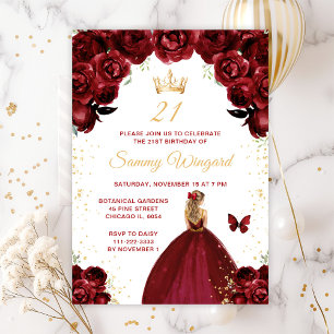Convite Festa de Aniversário da Princesa de Cabelo Loiro V
