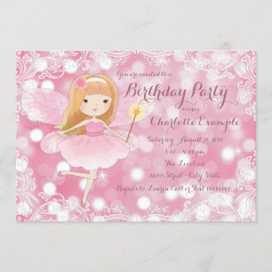 Convite Festa de Aniversário da Princesa Fada Rosa para Me