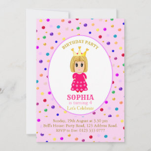 Convite Festa de Aniversário da Princesa Fofa