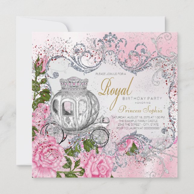 Convite Festa de aniversário da Princesa Real (Frente)