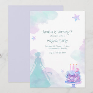 Convite Festa de aniversário da Princesa Roxa