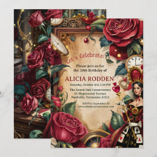 Convite Festa de Aniversário da Rainha de Copas