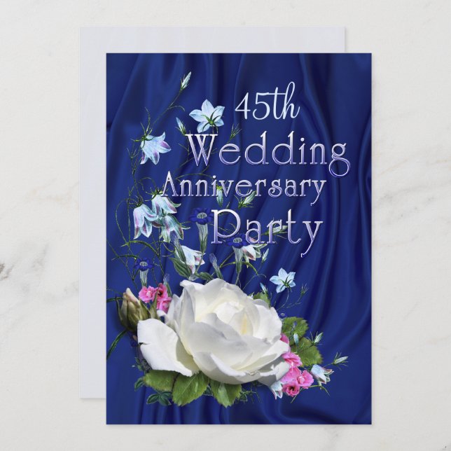 Convite Festa de Aniversário da Rosa Branca Ano Personaliz (Frente/Verso)