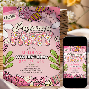 Convite Festa de Aniversário da Saia Rosa de Margarida