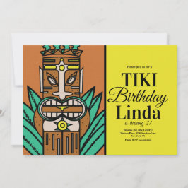 Convite Festa de aniversário da selva de Luau Tiki