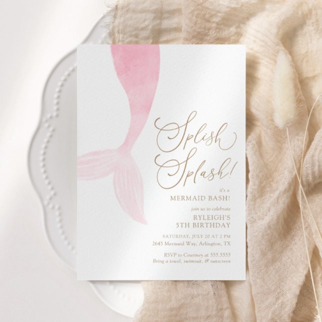 Convite Festa de aniversário da Sereia (Criador carregado)