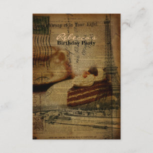 Convite festa de aniversário da torre Eiffel de Paris do