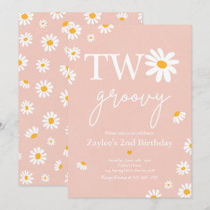 Convite Festa de aniversário Daisy Boho Dois segundo aniv