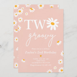 Convite Festa de aniversário Daisy Boho Dois segundo anive