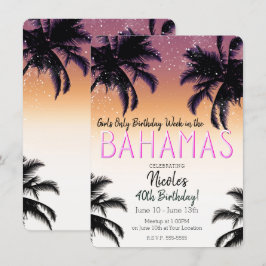 Convite Festa de Aniversário das Garotas de Verão da Ilha