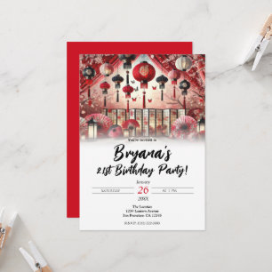 Convite Festa de Aniversário das Lanternas Japonesas & Cer