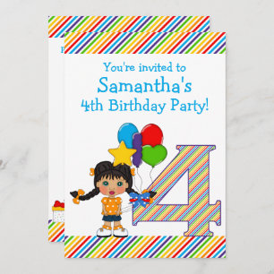 Convite Festa de aniversário das meninas brilhantes e