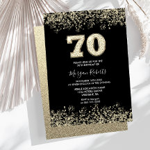 Festa de aniversário das mulheres Douradas e preta