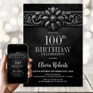 Convite Festa de Aniversário de 100 anos da Flor de Prata