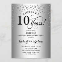 Festa de Aniversário de 10 anos Surpresa - Preto P