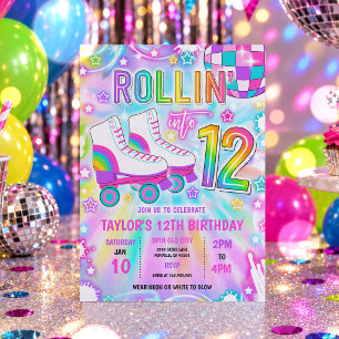 Convite Festa de Aniversário de 12 anos de Patinação no Ge