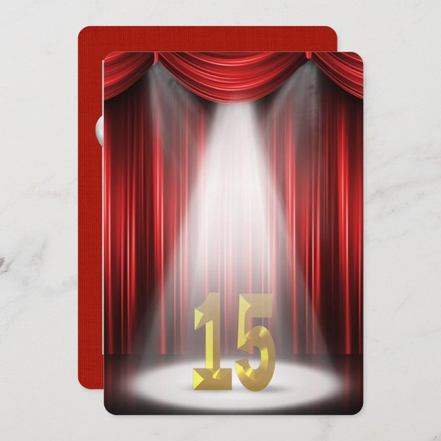 Convite Festa de Aniversário de 15 Anos de Casamento (Frente/Verso)