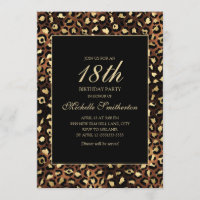 Festa de Aniversário de 18 Anos Bronze Dourado Leo