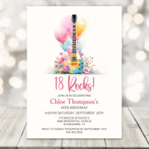 Festa de Aniversário de 18 Anos com Guitarra e Bal