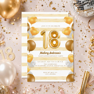 Convite Festa de Aniversário de 18 Anos de Menina Adolesce