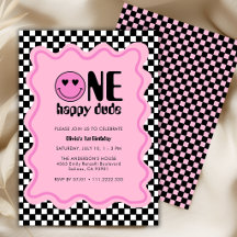 Festa de Aniversário de 1 Ano da Menina Rosa Retro