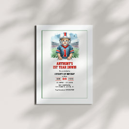 Convite Festa de Aniversário de 1 Ano de Futebol First Yea