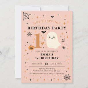 Convite Festa de Aniversário de 1 ano Não Tão Assustadora