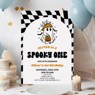 Convite Festa de Aniversário de 1 Ano Spooky One Halloween