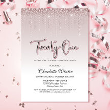 Festa de Aniversário de 21 Anos com Diamantes Rosa