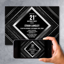 Festa de Aniversário de 21 Anos com Estilo Preto e