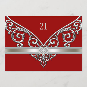 Convite Festa de Aniversário de 21 anos com Redemoinhos de
