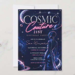 Convite Festa de Aniversário de 21 anos da Cosmic Couture