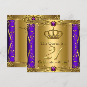 Convite Festa de Aniversário de 21 anos da Princesa Rainha