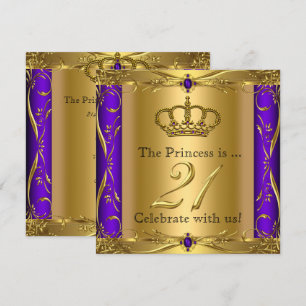 Convite Festa de Aniversário de 21 anos da Princesa Regal 