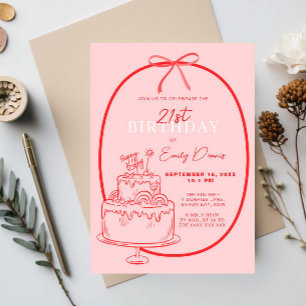 Convite Festa de aniversário de 21 anos de Borda Retroativ
