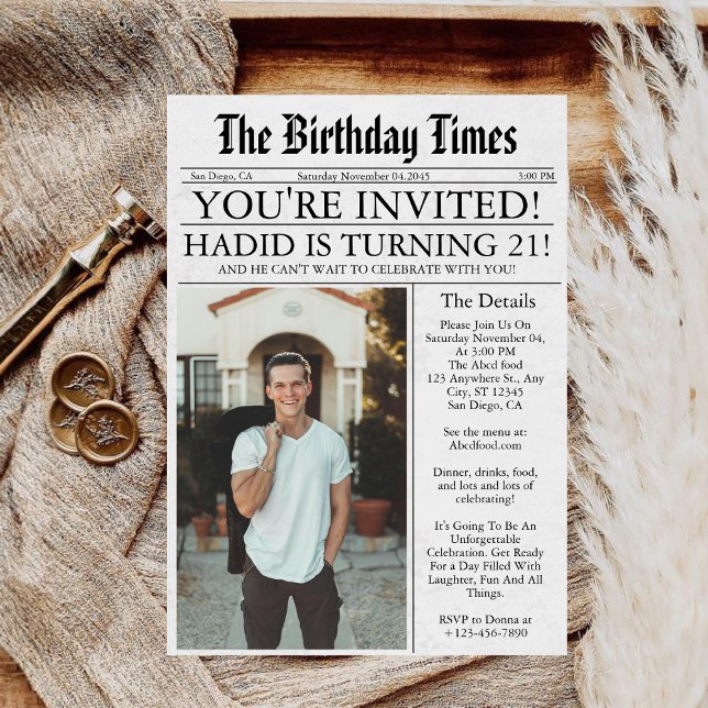 Convite Festa de aniversário de 21 anos de Fotografia Diár (Criador carregado)