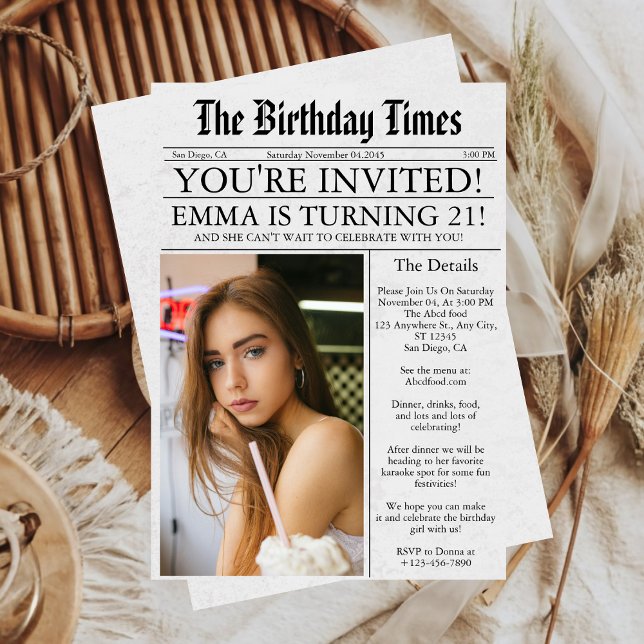 Convite Festa de aniversário de 21 anos de Fotografia Diár (Criador carregado)