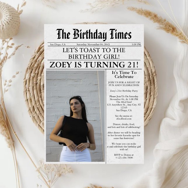 Convite Festa de aniversário de 21 anos de Fotografia Diár (Criador carregado)