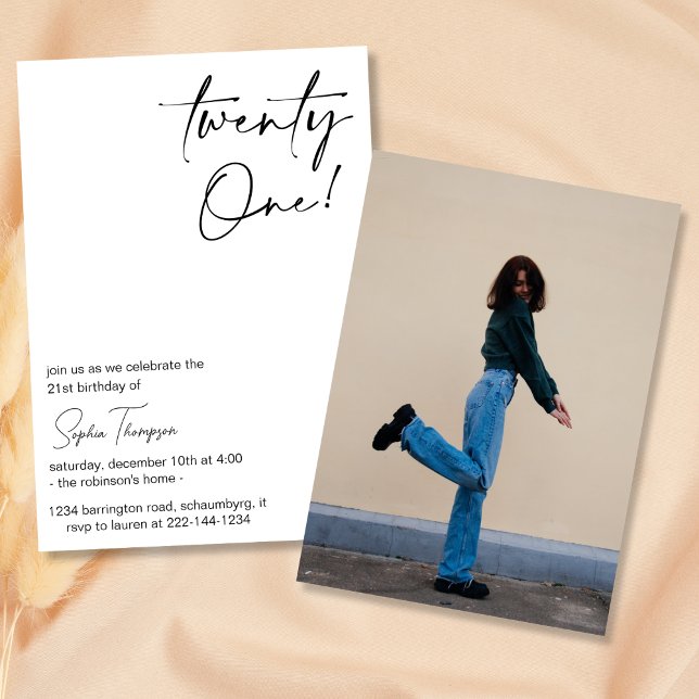 Convite Festa de aniversário de 21 anos de Fotografias Per (Criador carregado)